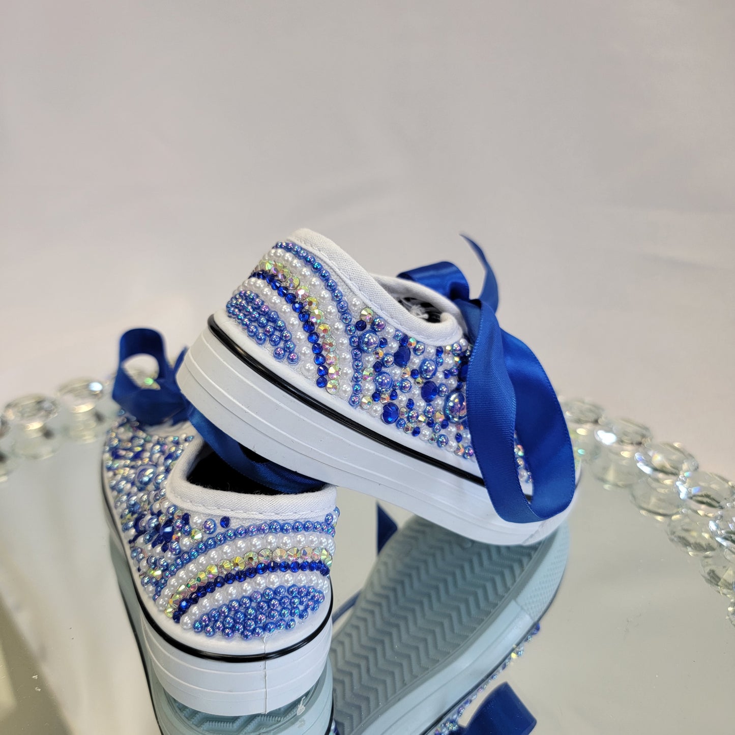 Tenis personalizados con detalles Azul