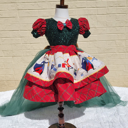 Christmas nutcracker inspired toddler dress