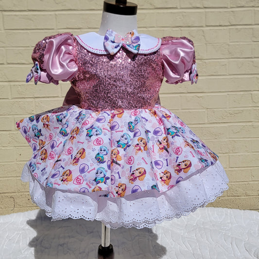 Vestido para niña de 1 año paw patrol