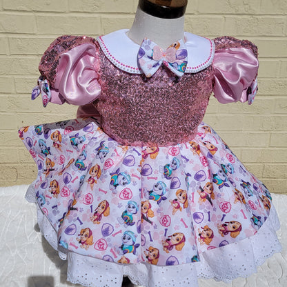 Vestido para niña de 1 año paw patrol