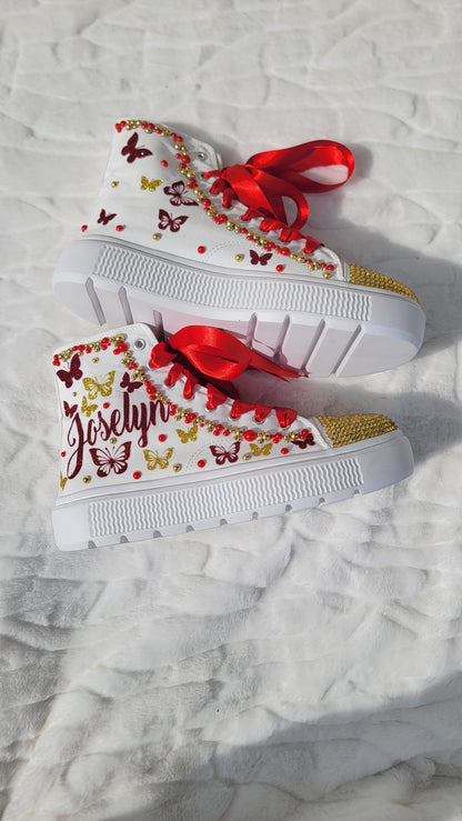 Tenis personalizados para quinceañeras