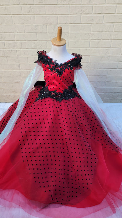 Lady bug inspired dress for toddler