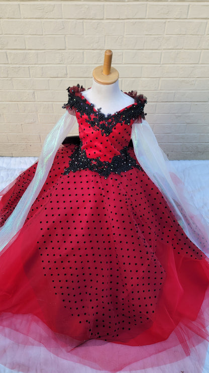 Lady bug inspired dress for toddler