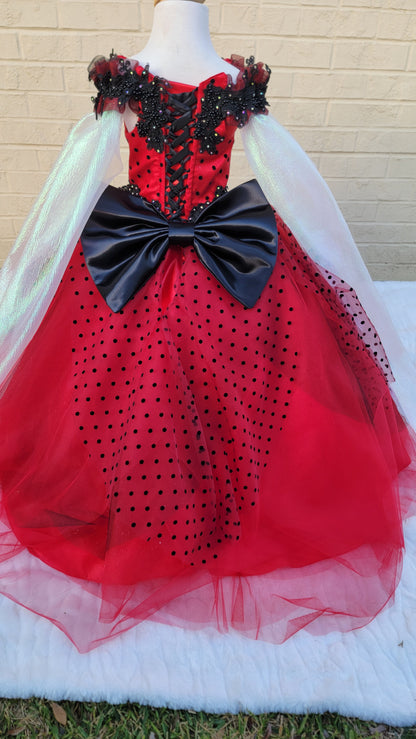 Lady bug inspired dress for toddler