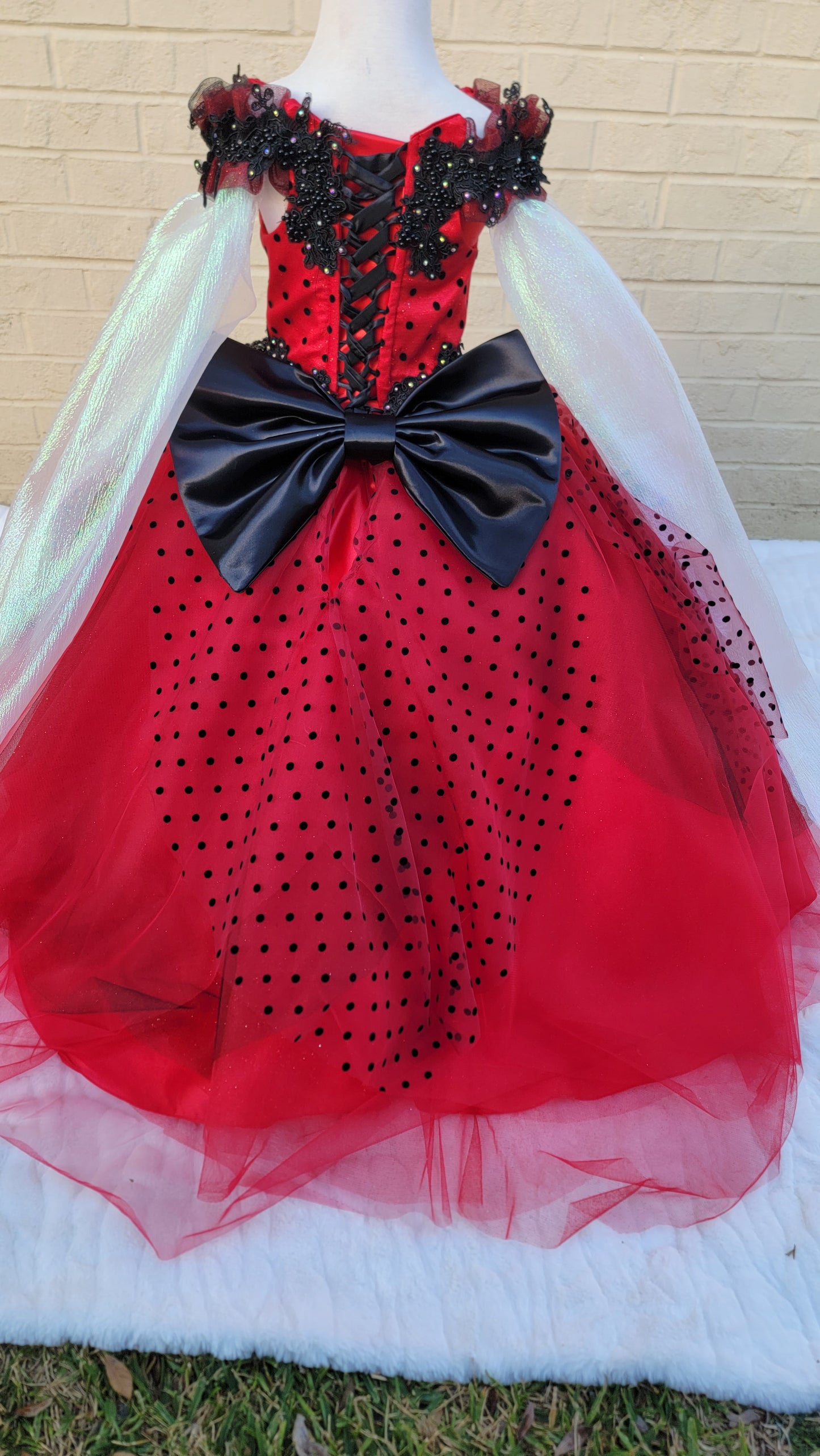 Lady bug inspired dress for toddler