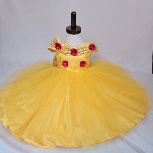 Vestido 2 en 1 para bebé de 1 año inspirado en princesa