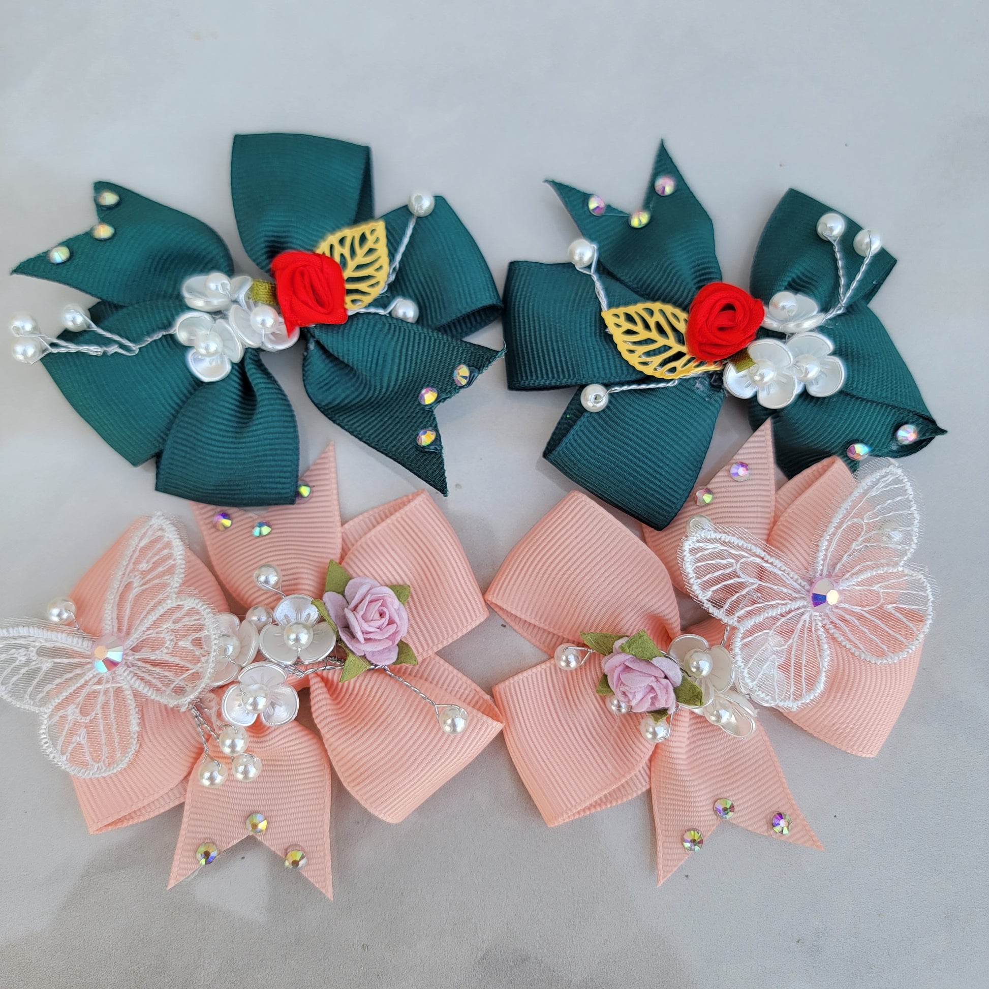 Set de pares de moños para niñas – Virginia Collection LLC