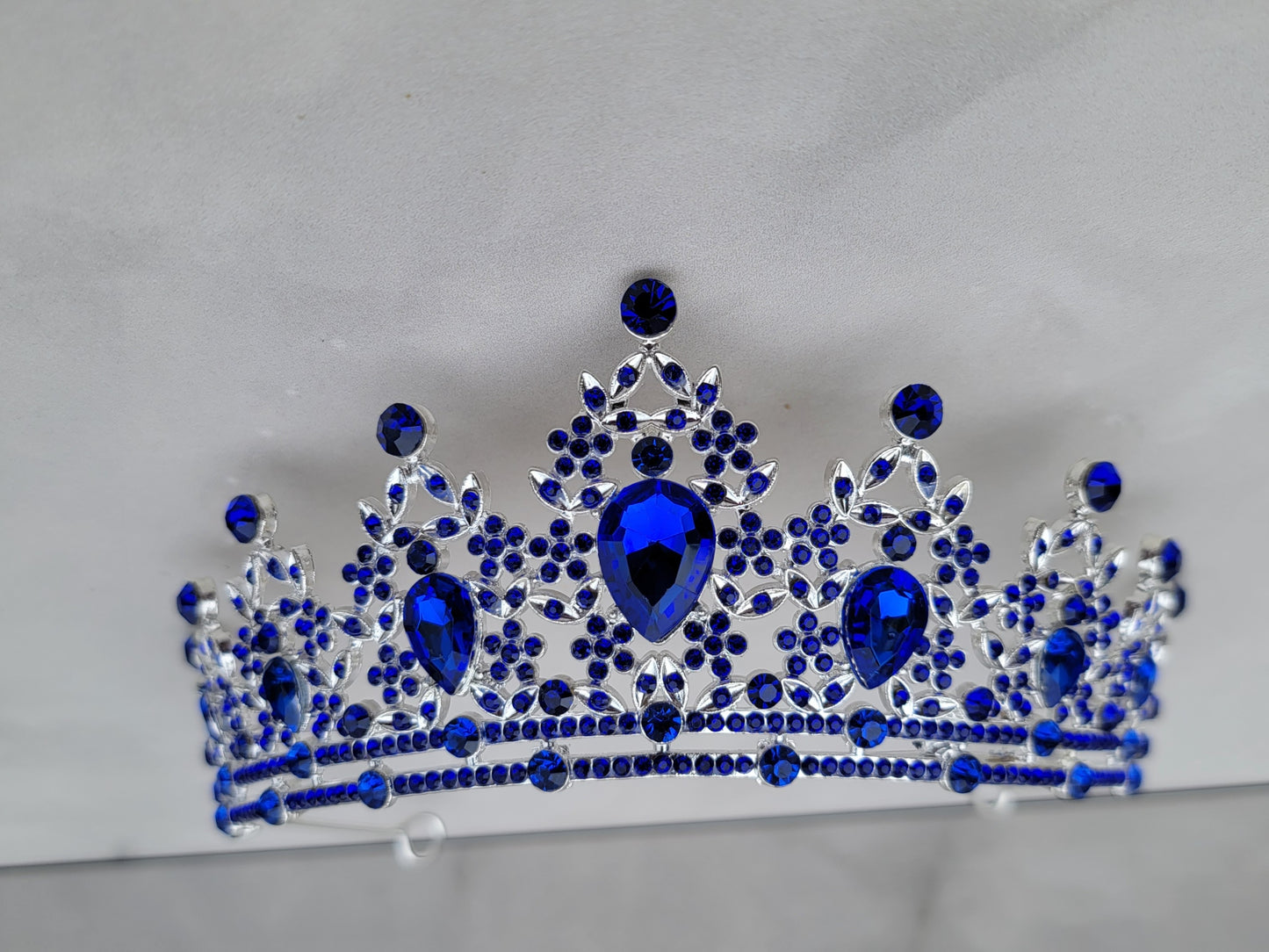 Corona para quinceañeras Azul con plateado