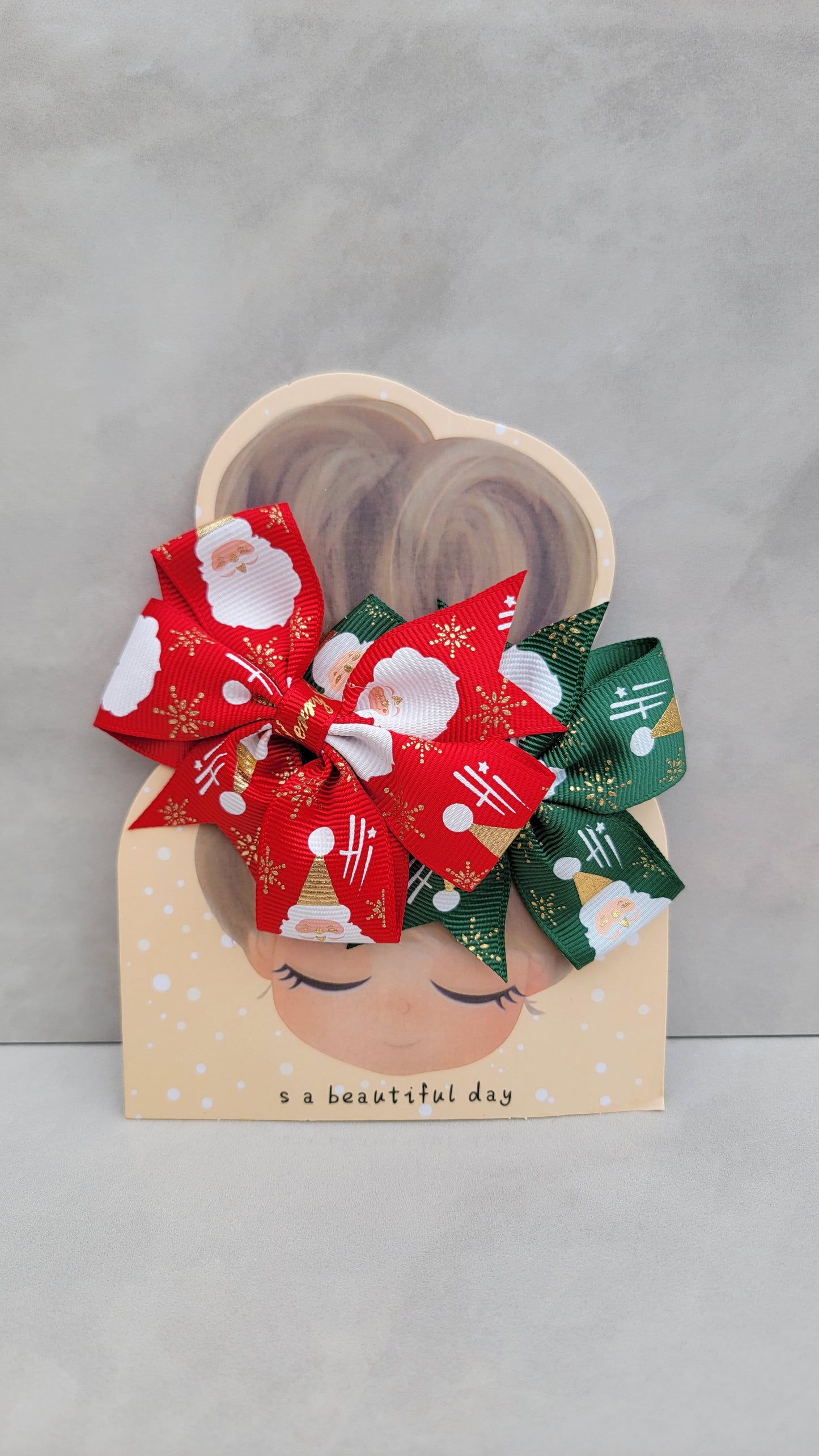 Christmas hair bow for girls