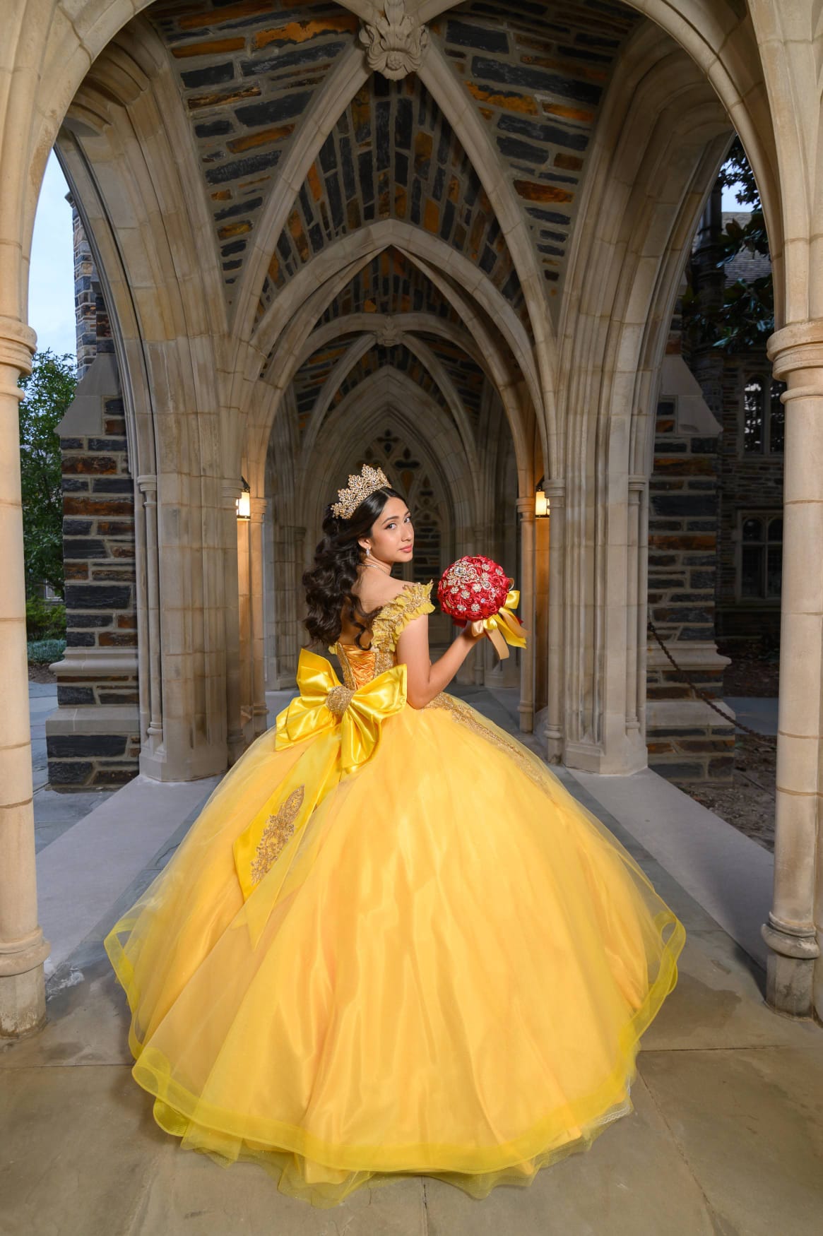 Vestido de quinceañera inspirado en princesa